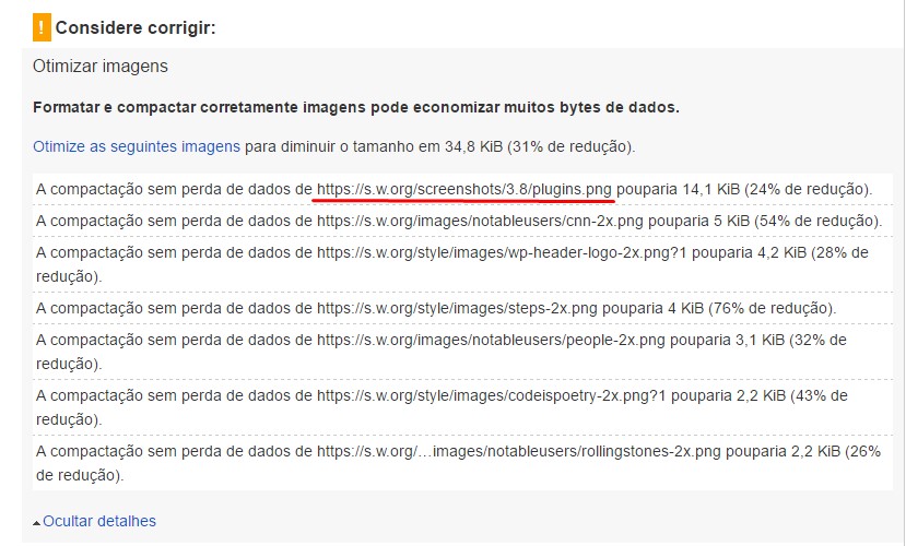 Otimizar Imagens PageSpeed