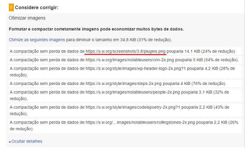 Otimizar Imagens PageSpeed